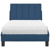 vidaXL Bed met matras "Hanko" stof blauw 90x190 cm