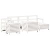 vidaXL 7-delige Loungeset massief grenenhout wit