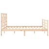 vidaXL Bedframe met hoofdbord massief hout 160x200 cm