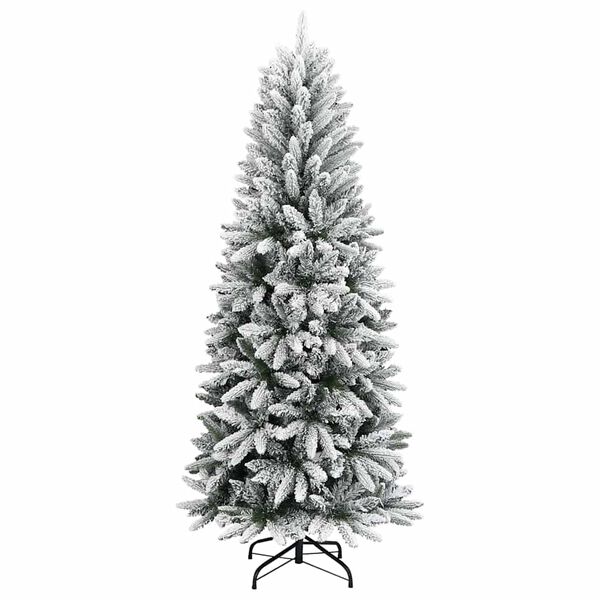 vidaXL Kunstkerstboom Wit 210 cm PVC en Plastic en Staal en PE