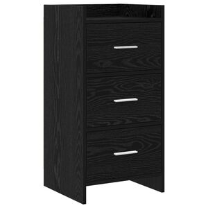 vidaXL Dressoir Zwart eiken 40 x 36 x 80 cm Bewerkt hout