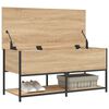 vidaXL Opbergbankje 100x42,5x47 cm bewerkt hout sonoma eikenkleurig