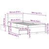 vidaXL Bedframe zonder matras massief grenenhout wasbruin 90x190 cm