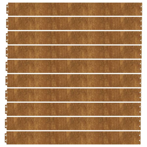 vidaXL Gazonranden 10 stuks 10x103 cm flexibel cortenstaal