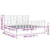 vidaXL Bedframe met hoofdbord massief hout zwart