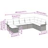vidaXL Tuin Sofa Set met kussen 8 pcs Zwart en Crème poly rattan