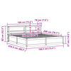 vidaXL Bedframe met hoofdbord massief grenenhout wasbruin 180x200 cm