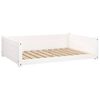 vidaXL Hondenmand 95,5x65,5x28 cm massief grenenhout wit