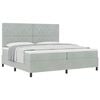 vidaXL Boxspringbed met matras Lichtgrijs 200 x 200 cm Fluweel