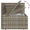 vidaXL 6-delige Loungeset met kussens poly rattan grijs