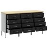 vidaXL Werk kast met lade 3 pcs Zwart en Grijs 75 x 45 x 85 cm