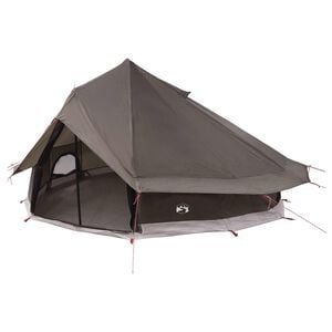 vidaXL Tipi Tent 18-persoons Bruin Grijs Polyester en staal