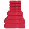 vidaXL 8-delige Handdoekenset FROGN 360 g/m&sup2; rood
