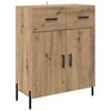 vidaXL Highboard Artisan Eiken 69,5 x 34 x 180 cm Bewerkt hout