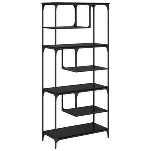 vidaXL Boekenkast Zwart eiken 81 x 36 x 176 cm Bewerkt hout