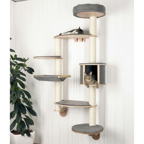 Kerbl Wandgemonteerde krabpaal Dolomit XL Tofana grijs 185 cm 81541