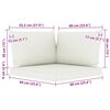vidaXL Tuinbank 2-zits pallet met cr&egrave;mewitte kussens grenenhout