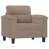 vidaXL 4-delige Loungeset met kussens microvezelstof taupe
