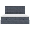 vidaXL Ottoman bed met matrassen 180x200cm fluweel donkergrijs