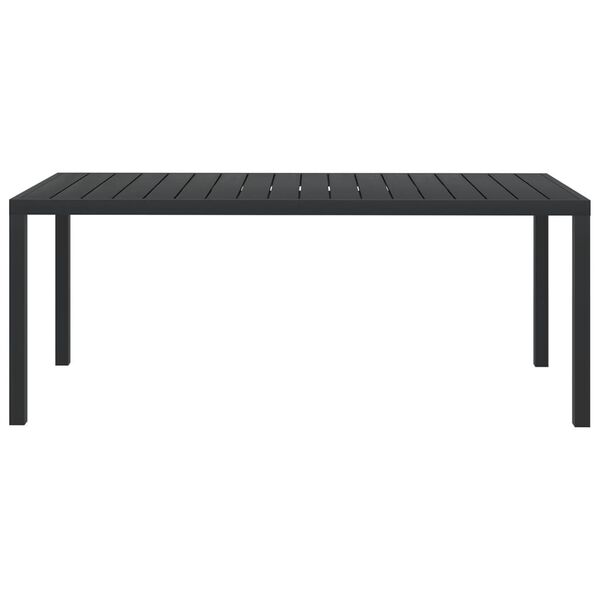 vidaXL Tuintafel 185x90x74 cm aluminium en HKC zwart