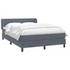 vidaXL Boxspring met matras fluweel donkergrijs 140x220 cm