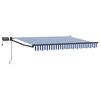 vidaXL Handbediende luifel met LED's Blauw, Wit, Anthraciet 3 x 2 m