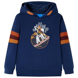 vidaXL Kindertrui met capuchon 92 marineblauw
