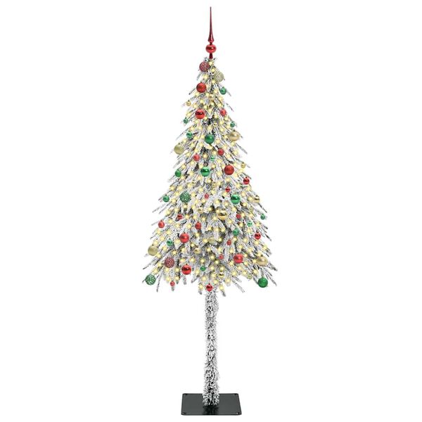 vidaXL Kerstboom met 300 LED met standaard Wit 210 cm PE en staal
