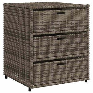 vidaXL Tuinkast 55x59x69 cm poly rattan grijs
