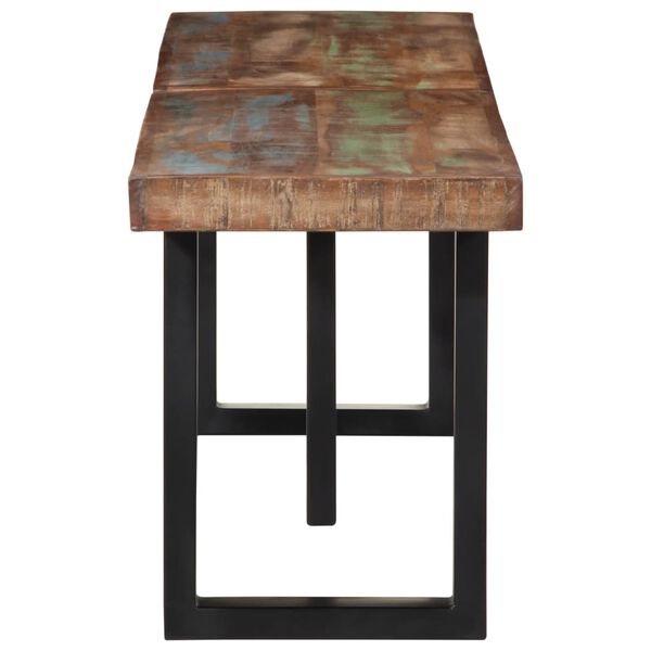 vidaXL Bankje 160 cm massief gerecycled hout en staal