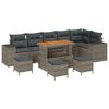 vidaXL Tuin Sofa Set 10 pcs Grijs poly rattan