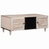 vidaXL Salontafel met plank Beige 100 x 54 x 40 cm Massief acaciahout