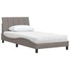 vidaXL Bed met matras "Hanko" stof taupe 100x200 cm