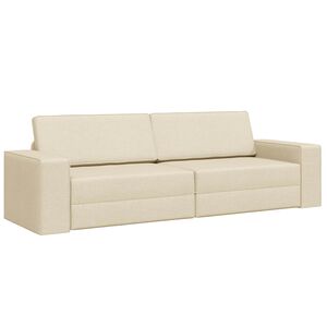 vidaXL Slaapbank Cr&egrave;me 245 x 78 x 77 cm Stof