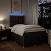 vidaXL Boxspring met matras stof donkerbruin 120x190 cm