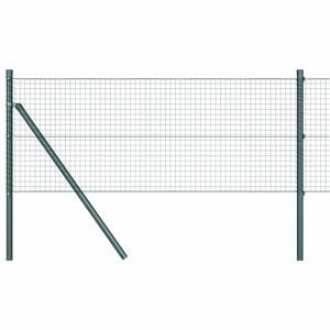 vidaXL gelast draadhek met grondbevestiging 50 x 0,5 m Groen Mesh