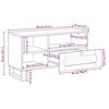 vidaXL TV-kast met lade Bruin 80 x 33 x 46 cm Massief Mango Hout