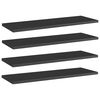 vidaXL Wandschappen 4 st 60x20x1,5 cm spaanplaat hoogglans zwart
