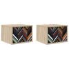 vidaXL Wandkastje OMMEN 2 st Sonoma Eiken 36 x 33 x 25 cm Bewerkt hout