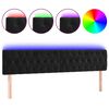 vidaXL Hoofdbord LED 180x7x78/88 cm fluweel zwart