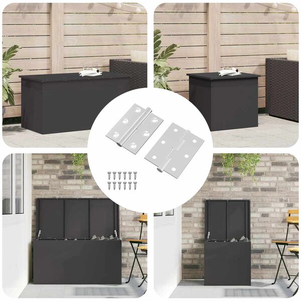 vidaXL Scharnier 2 pcs Zilver 50 x 38 x 1,3 mm Staal