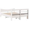 vidaXL Bedframe met hoofdbord massief grenenhout wit 140x200 cm