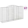 vidaXL Schanskorven 7 st gewelfd 300x50x160/180 cm ijzer