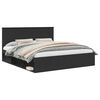 vidaXL Bedframe met hoofdeinde Zwart 180 x 200 cm Massief grenenhout