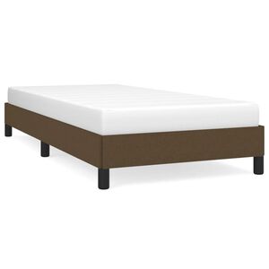 vidaXL Bedframe zonder matras 90x190 cm stof donkerbruin
