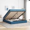 vidaXL Ottoman bed met matras 180x200 cm fluweel donkerblauw