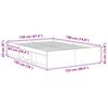 vidaXL Bedframe betongrijs 120x190 cm