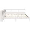 vidaXL Bed met boekenkast zonder matras grenenhout wit 140x190 cm