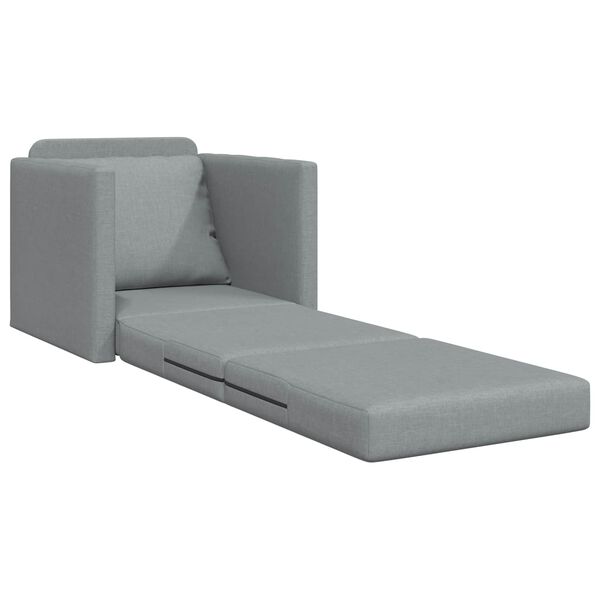 vidaXL Vouwsofa Bed Lichtgrijs 74 x 77 x 81 cm Stof