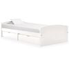 vidaXL Bedframe met 2 lades massief grenenhout wit 90x200 cm